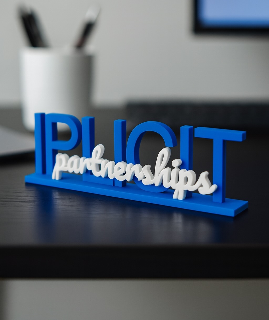 Iplicit 3D printed text